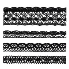 100% Polyester trimming lace tulle embroidery designs for curtain